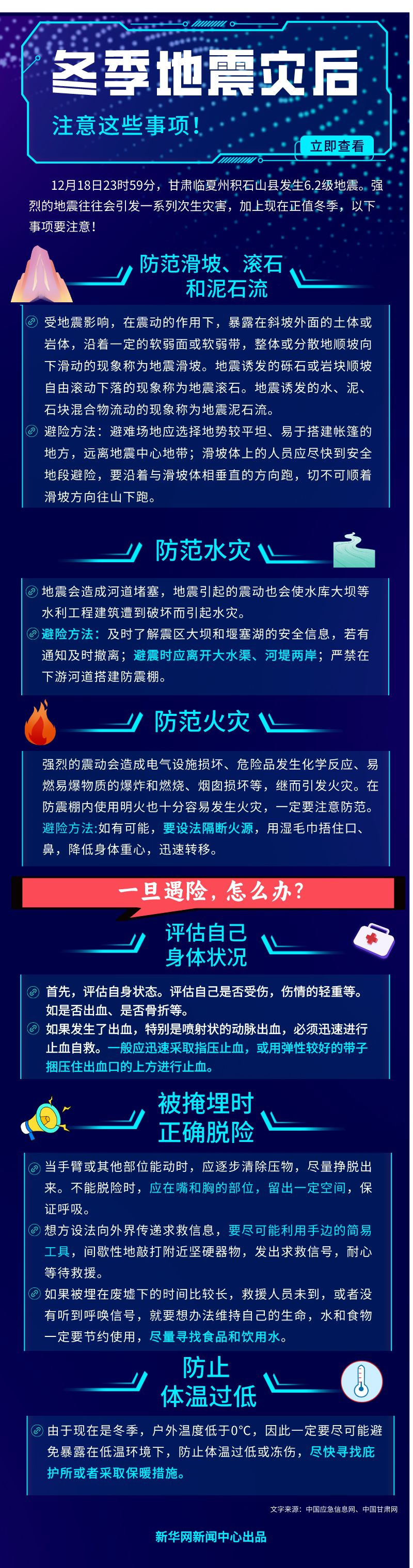 冬季地震災(zāi)后注意這些事項(xiàng)！